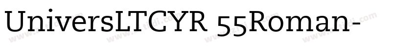 UniversLTCYR 55Roman字体转换